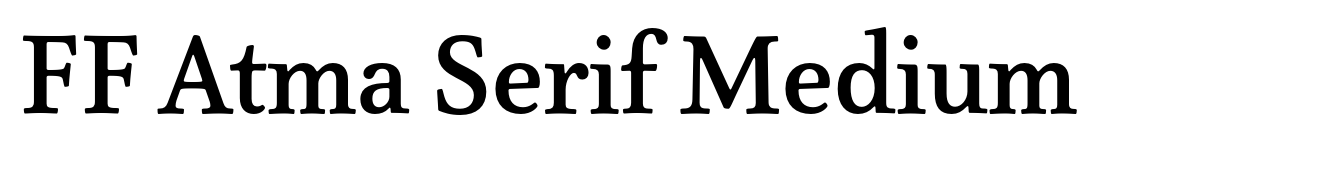 FF Atma Serif Medium
